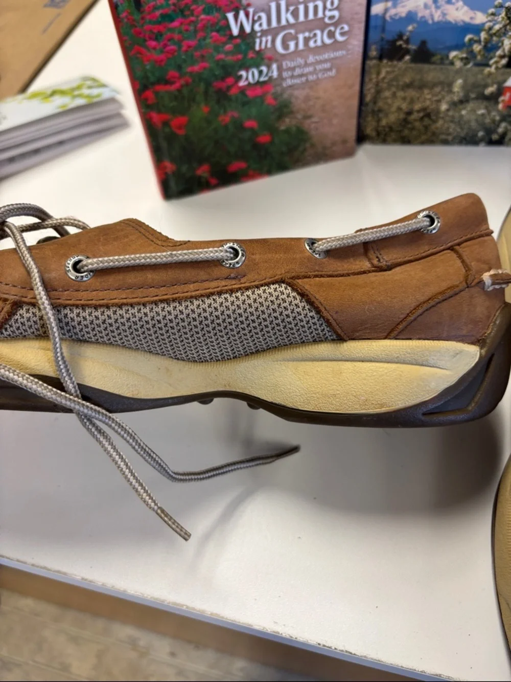 Sperry Brown and Tan Leather Men’s Boat Shoes